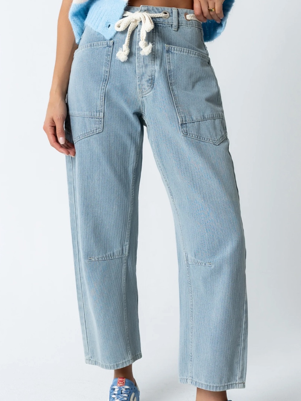 Bohme Jocelyn Barrel Jeans in Light Wash Size XS